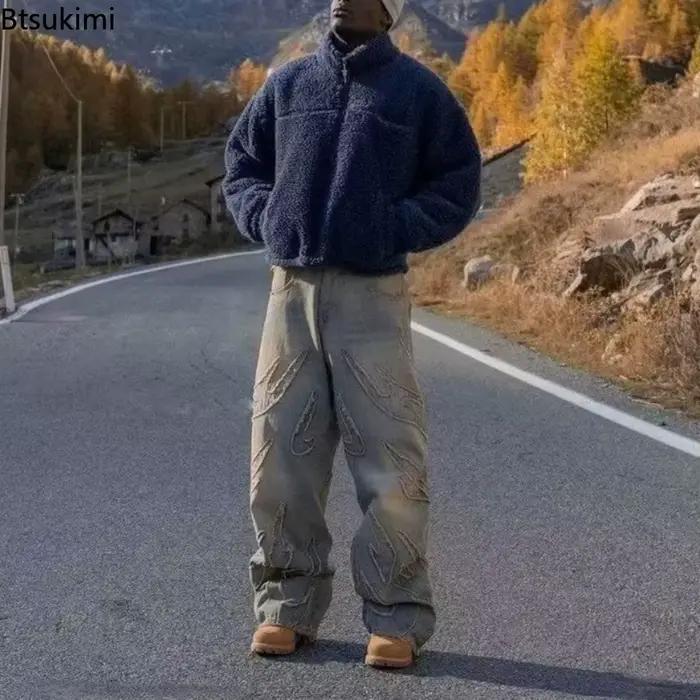 Jean ample brodé pour hommes
