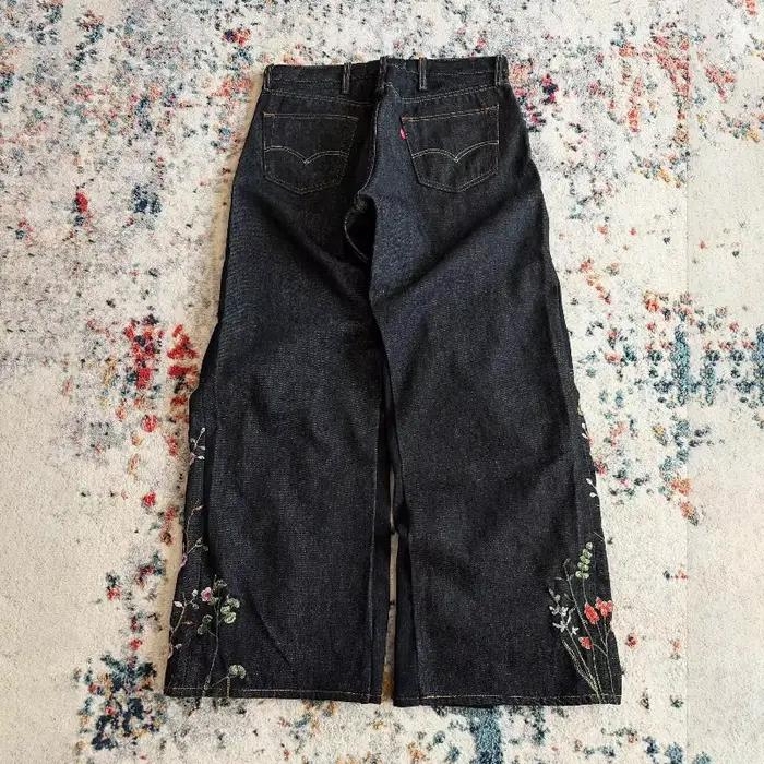 Y2K – jean Baggy à fleurs