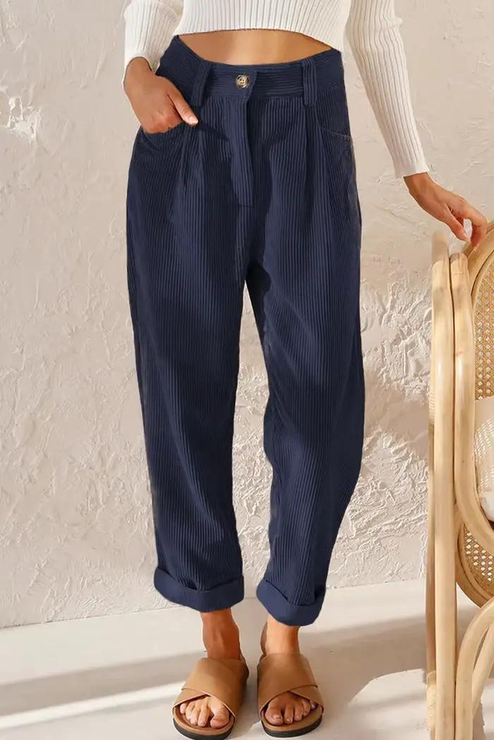 Pantalon en velours côtelé pour femme