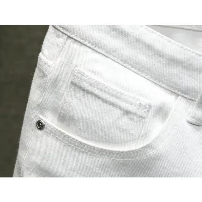 Short en jean déchiré au genou pour homme