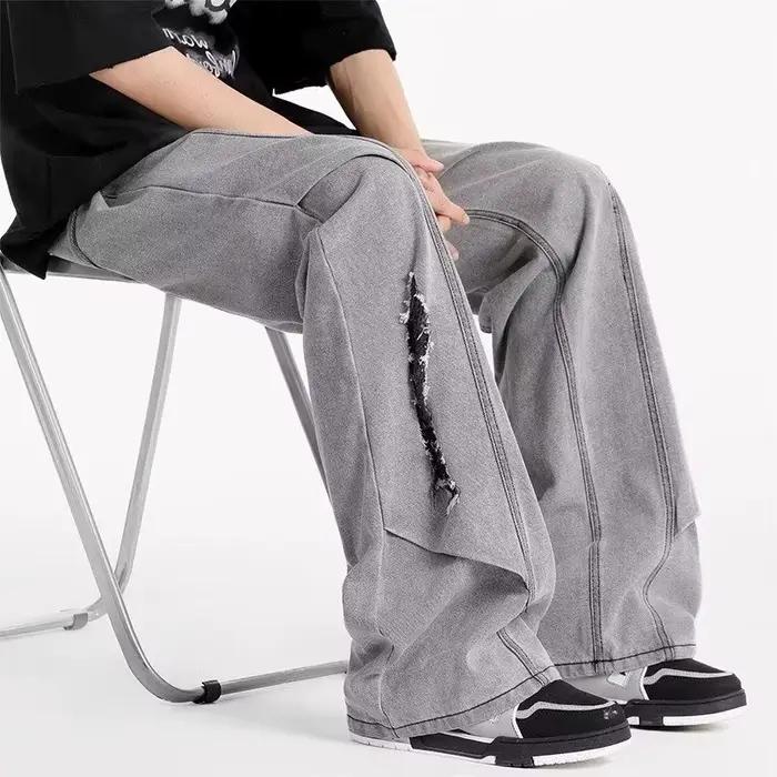 Jean déchiré style Hip Hop américain pour homme