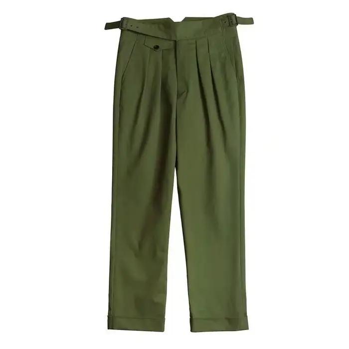 Pantalon Gurkha vert Vintage pour hommes