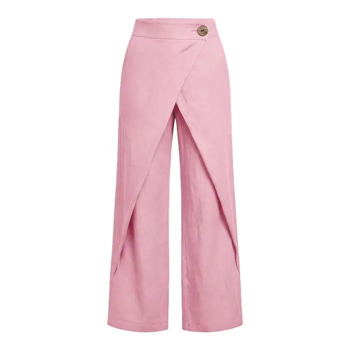 Pantalon large en lin pour femme
