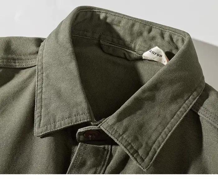 Chemise de travail rétro américaine pour hommes