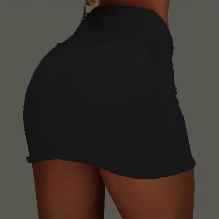 BKLD – Mini jupe en jean extensible pour femmes