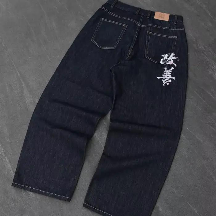 Jeans baggy unisexe hip hop tissés Fromszn