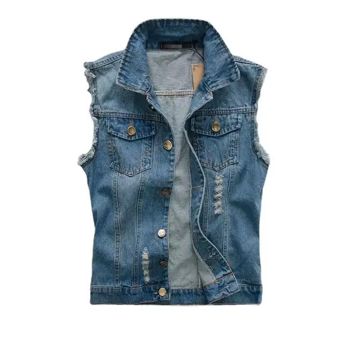 Hommes Denim gilets vestes