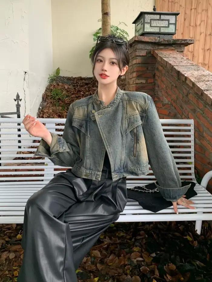 Veste en jean rétro pour femmes