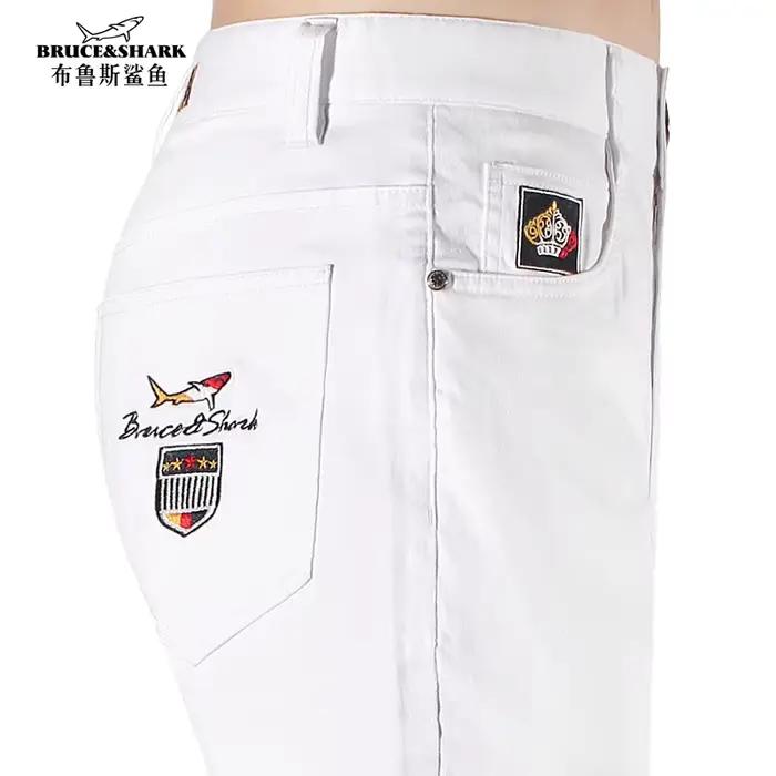 Jean blanc d'été pour hommes