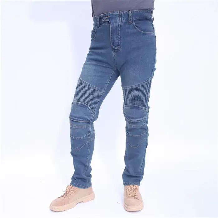 Jean de moto classique Anti-chute pour hommes