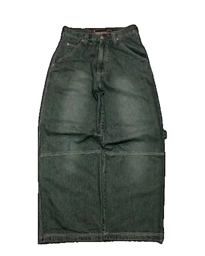 Y2K Street Jeans Hip-hop lettre broderie années 90 classique rétro jean ample et pantalon hommes et femmes taille haute