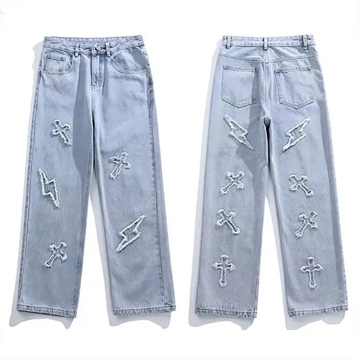 Jean en Denim à jambes droites pour hommes