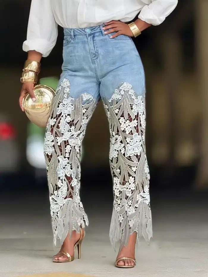 SHENGPALAE Jean droit pour femme