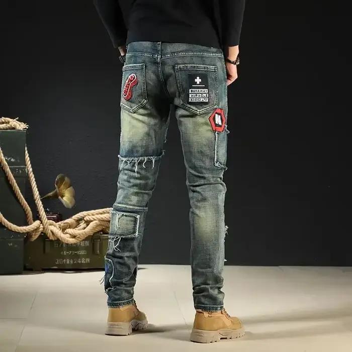 Jean Droit de Travail Rock pour Homme