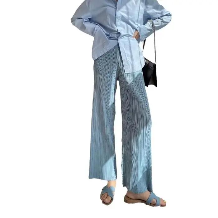 Pantalon décontracté d'été taille haute pour femme