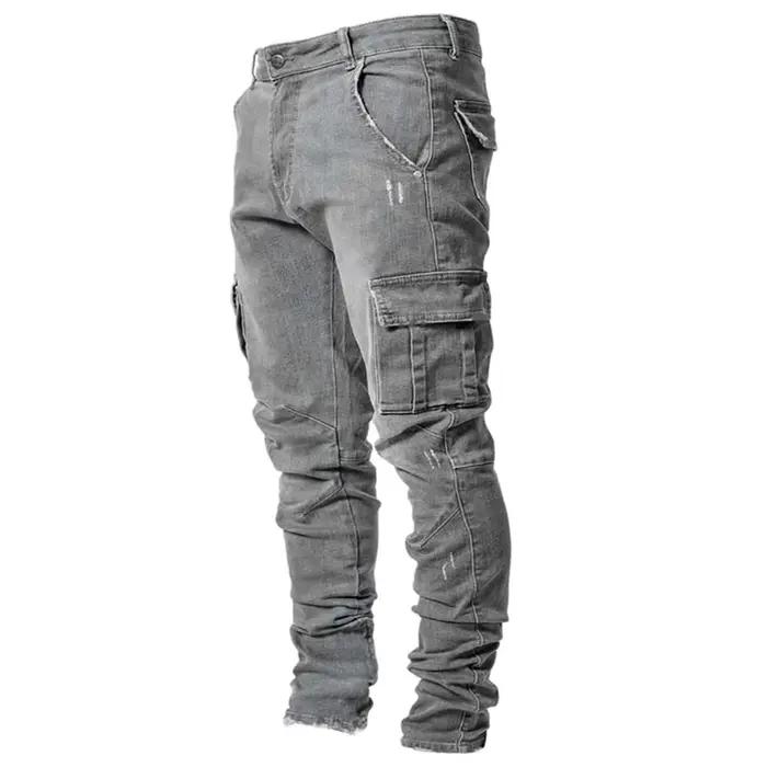 Streetwear hommes jeans Stretch jean décontracté