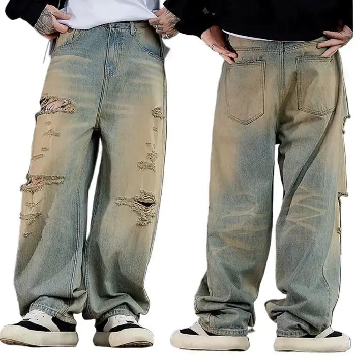 Jean déchiré tendance pour homme