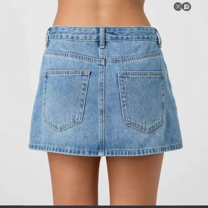 Jupe en jean délavé pour femmes