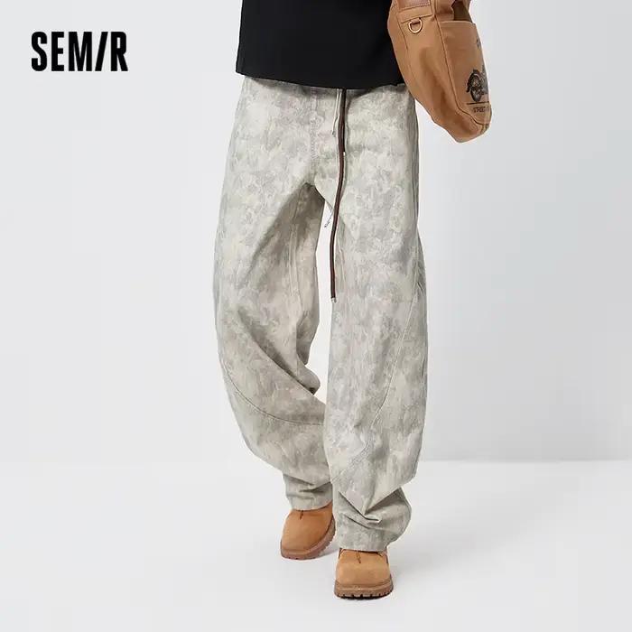 Jean Homme Semir Camouflage 2026 Imprimé Coupe 3D Ample Style Urbain Décontracté Quotidien Doux Confortable Tendance