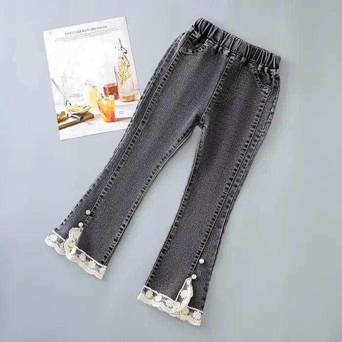 Jeans en denim à jambes larges pour enfants
