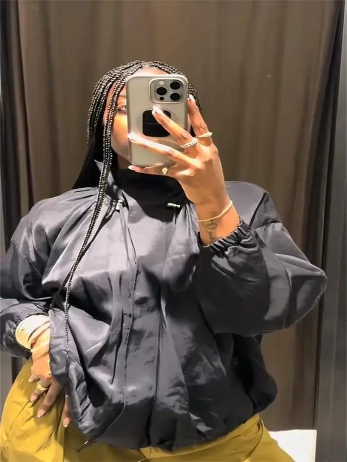 Vestes à cordon de serrage réglable pour femmes