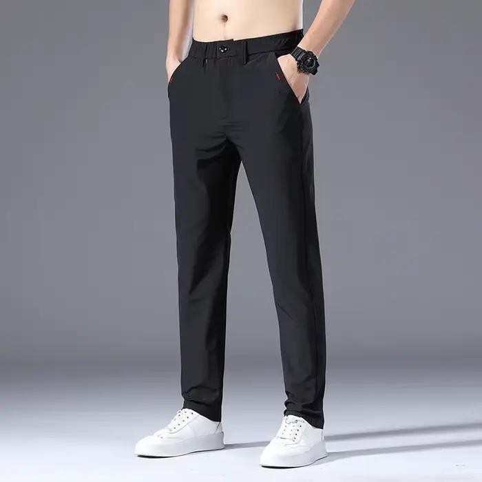 Pantalon chino classique extensible homme style coréen léger et fin pour été et affaires occaions décontractées et professionnelles
