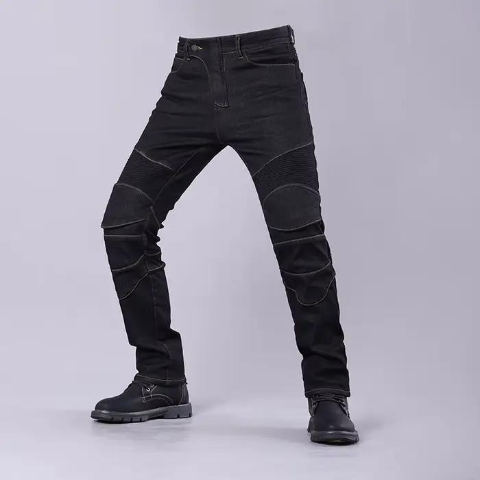 Jean de Moto MOTOJSMT avec Protections Genoux et Hanches Pantalon de Motocross Anti-Chute pour Homme Occasions Extérieures