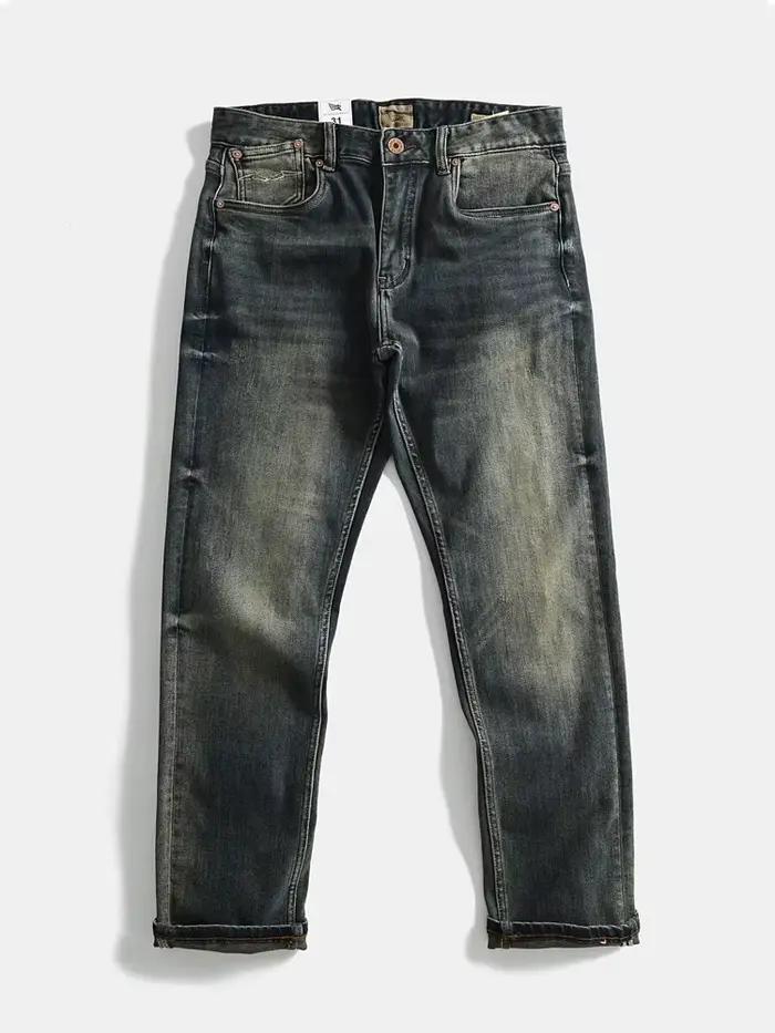 Jean délavé Vintage lourd japonais
