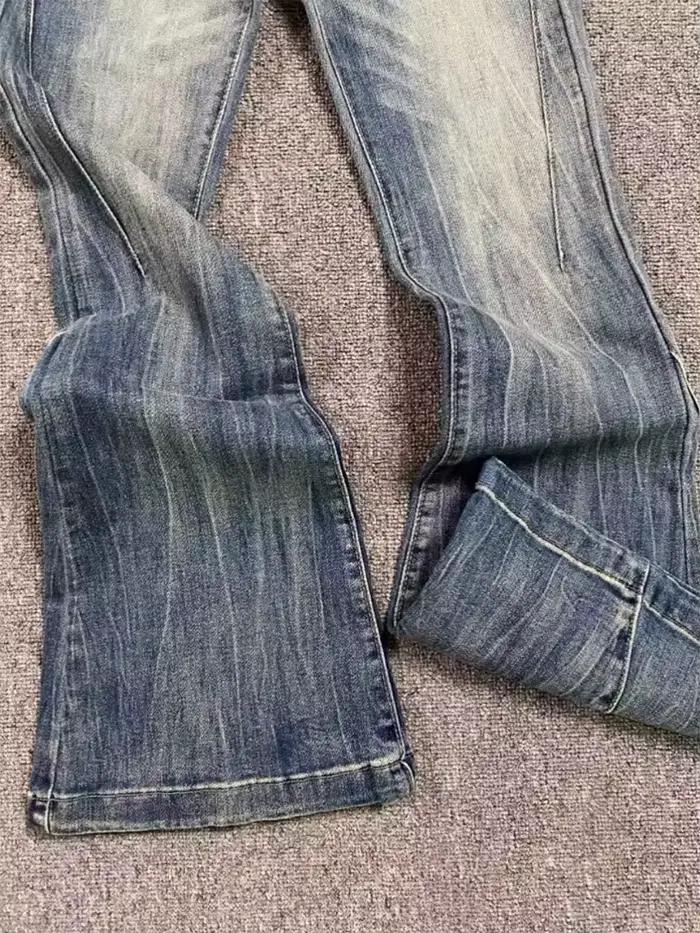 Jeans évasés bleus pour femmes