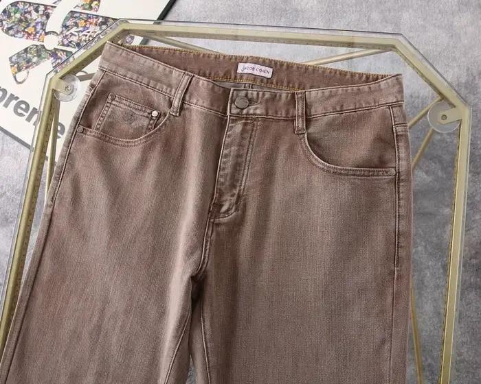BLLIYOSS jean mince coton hommes 2025 printemps été nouvelle entreprise broderie droite extérieur pantalon vieil argent de haute qualité