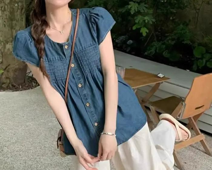 Chemise en jean pour femme