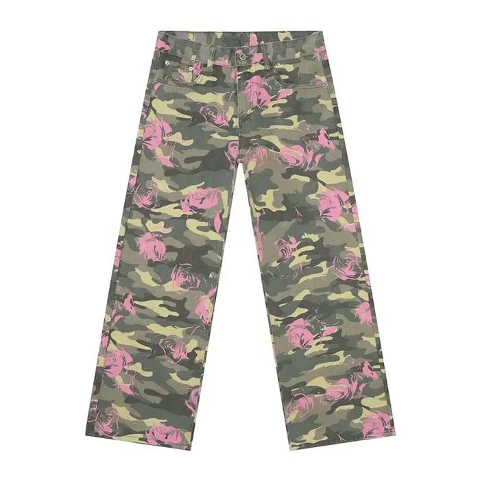 Jean Camouflage Américain Tendance Coupe Ample et Décontracté PFHQ Pour Homme Occasions Quotidiennes Printemps Été