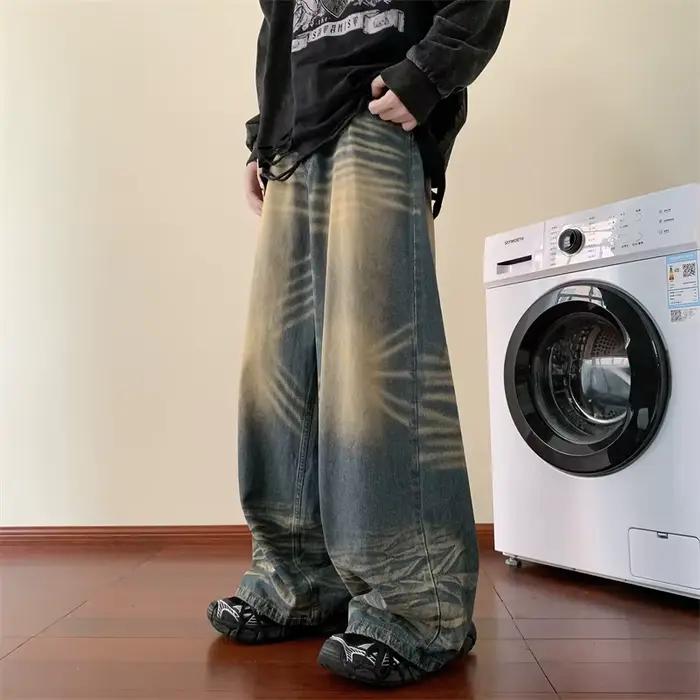 DistMurcia-Jean Bleu à Jambes Larges pour Homme