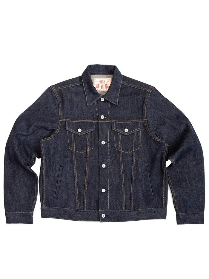 Veste Trucker Red Tornado 21oz Type 3 en denim brut selvedge indigo pour homme