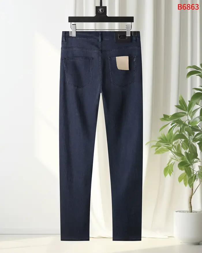 BLLIYOSS BILLIONAIRE jean mince coton hommes 2025 printemps été nouveau décontracté broderie respirant extérieur grande taille 30-40 pantalon