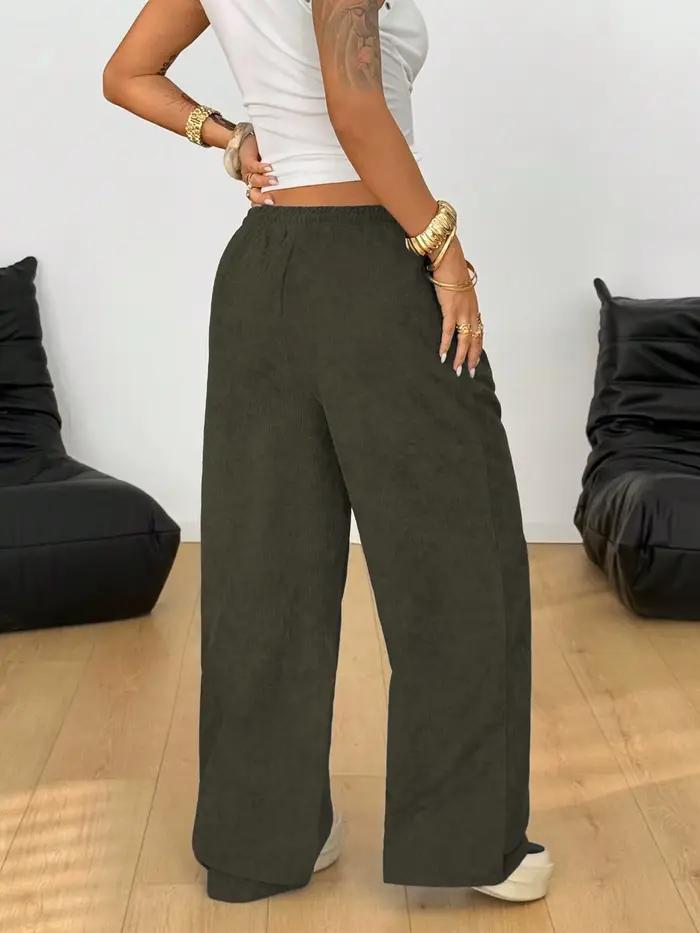 Pantalon cargo en velours côtelé rétro pour femmes