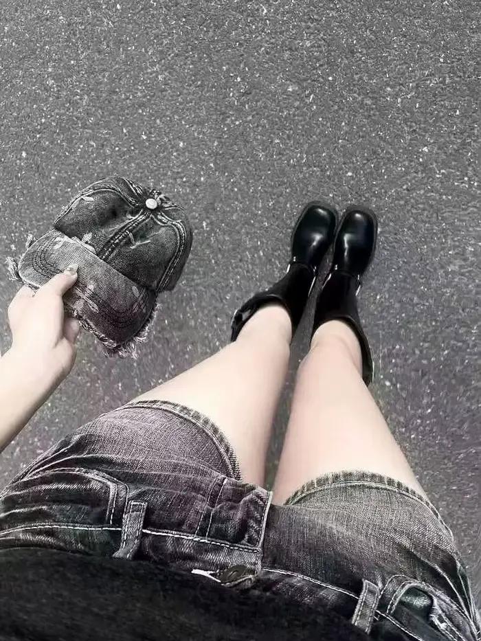 Short en denim décontracté vintage pour femme