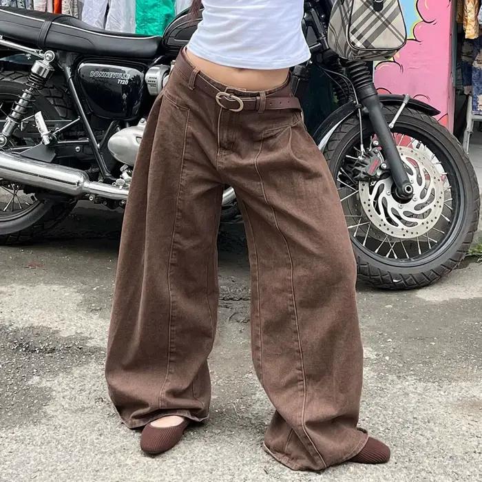 2026 Jeans personnalité rue mode ample jambe large pantalon de sol