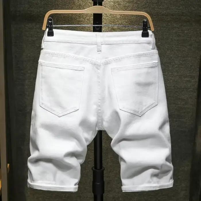Short en jean déchiré au genou pour homme