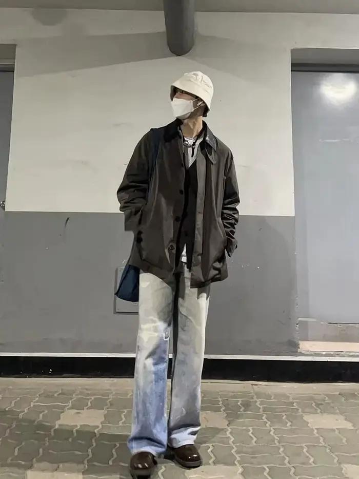 Notre héritage – jean imprimé bleu de qualité supérieure pour hommes