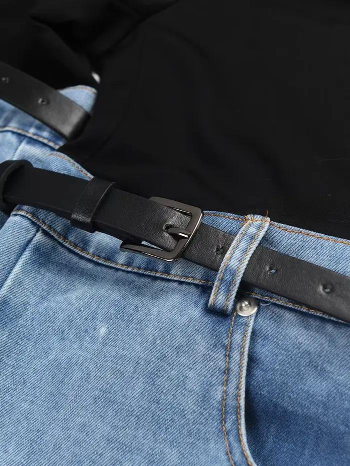 [EAM] taille haute bleu couleur bloc Denim longue jambe large jean nouveau lâche femmes pantalon mode marée printemps automne 2026 17A2013H01