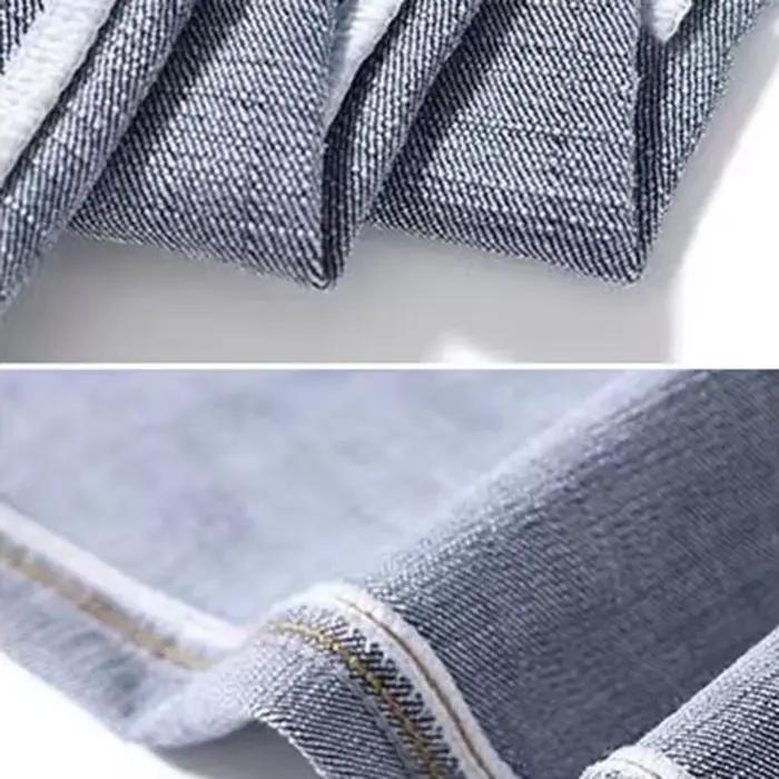 2025 nouveaux hommes mode ample droite élasticité jean mâle résistant à l'usure coupe ajustée Denim pantalon