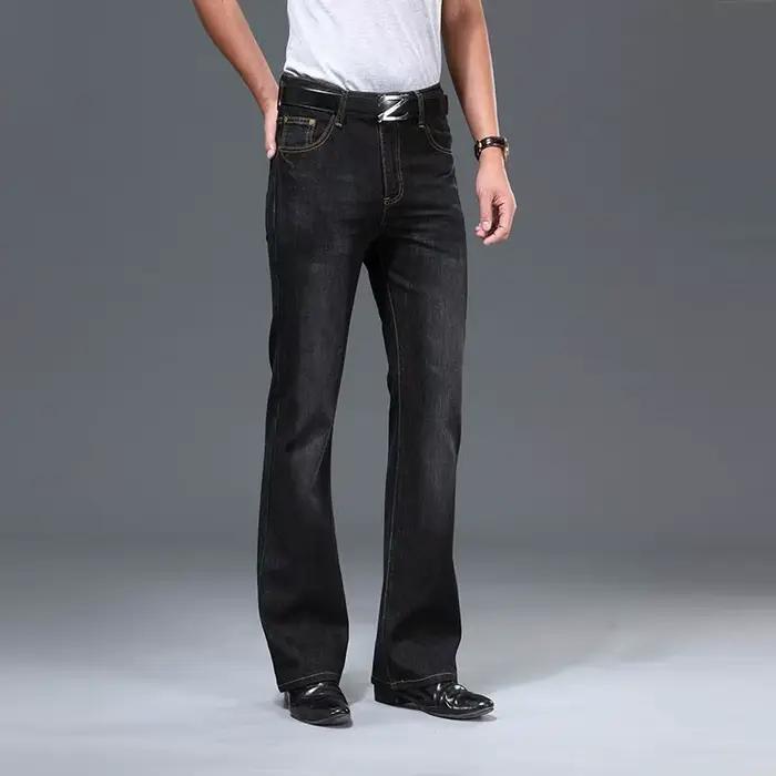 Denim jean évasé hommes botte coupe