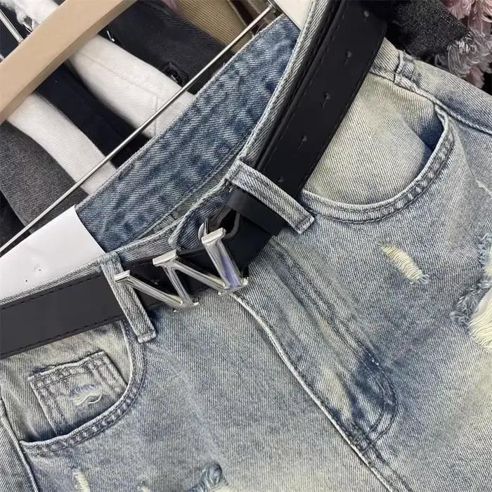 Mode femmes Denim Shorts fuite poche porté lavé rétro Sexy un mot