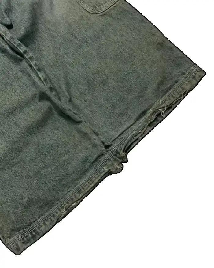 Y2K Street Jeans Hip-hop lettre broderie années 90 classique rétro jean ample et pantalon hommes et femmes taille haute