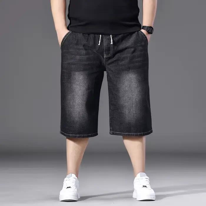 Shorts en jean pour hommes grande taille