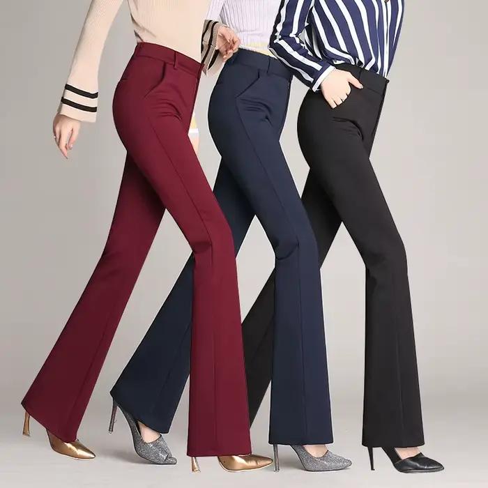 Jeans décontractés taille haute brodés pour femmes