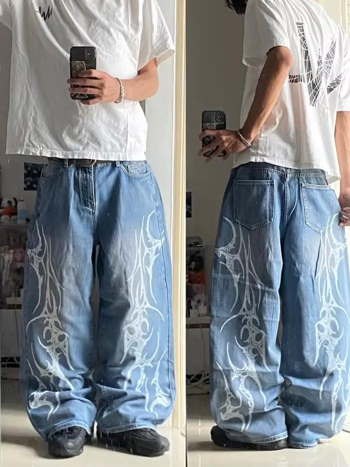 Jeans baggy rétro bleu 2025
