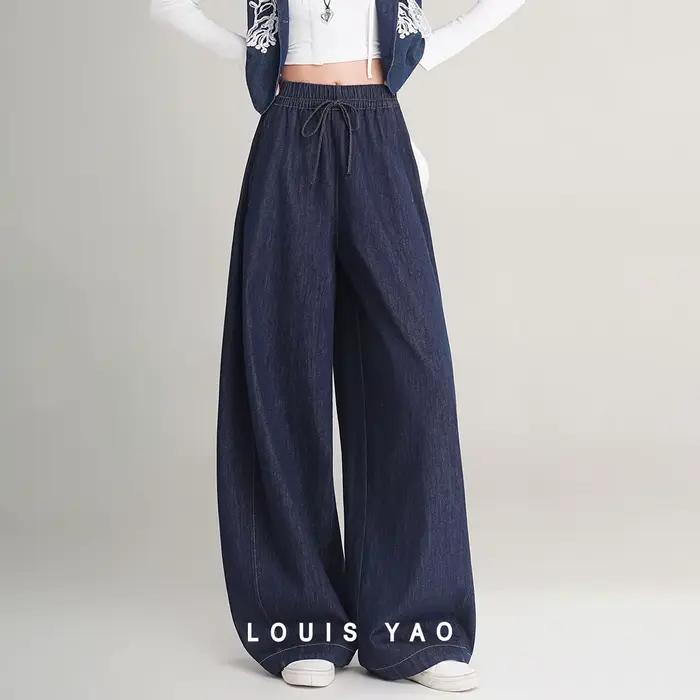 Jean ample et décontracté LOUIS YAO pantalon à jambes larges pour femmes printemps automne 2025 polyvalent ocassions spéciales