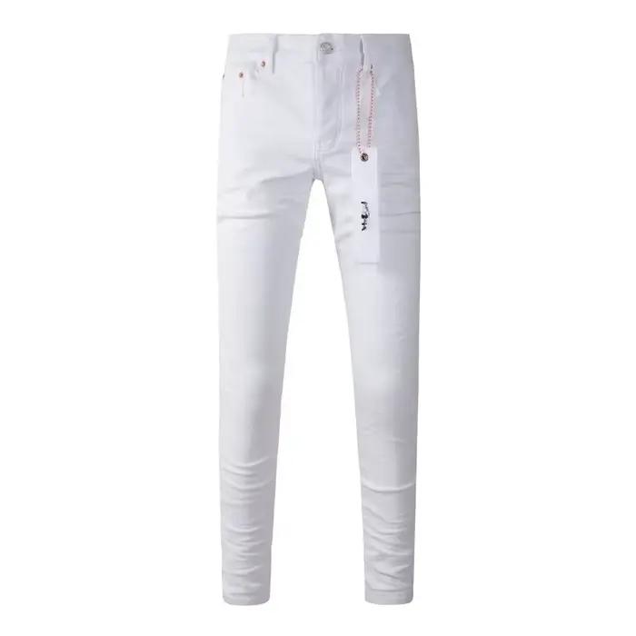 Nouveaux jeans skinny blancs pour hommes
